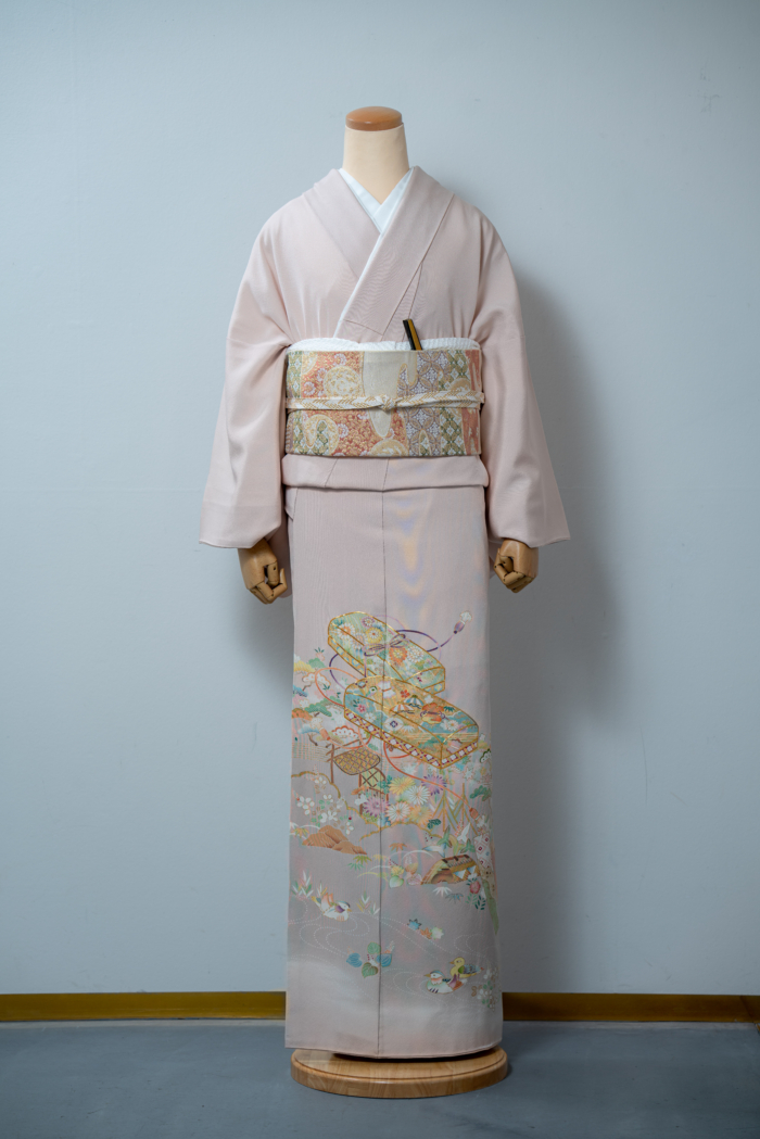 色留袖「文箱に御所解文様（ピンク）」 TANAN丹庵 - TANAN 丹庵