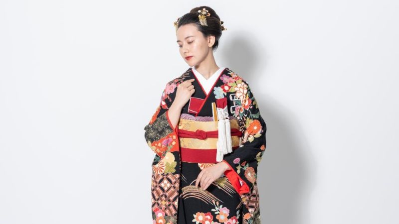 TANAN丹庵　引振袖「七宝花筏」