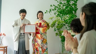 日本の結婚式 「婚約式」掲載衣裳