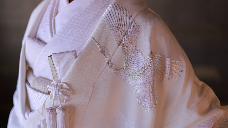 新作 白無垢｢刺繍 花車に翔鶴 ｣TANAN丹庵 - TANAN 丹庵 