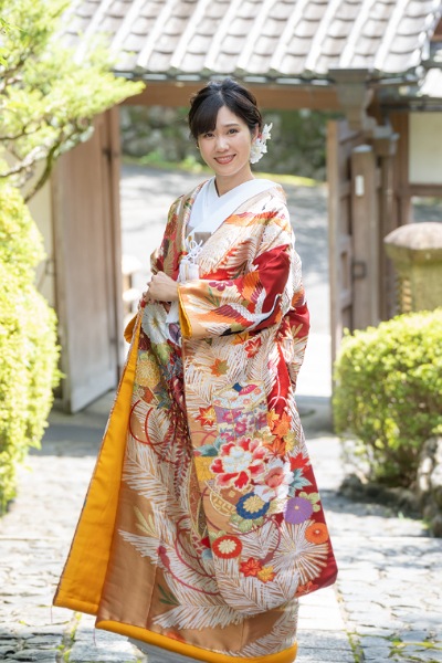 TANAN丹庵 色打掛「松壽花笠文」京都結婚式 - TANAN 丹庵 