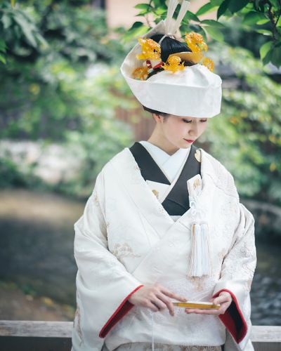 白無垢「松羅御所車」TANAN丹庵 京都結婚式 - TANAN 丹庵