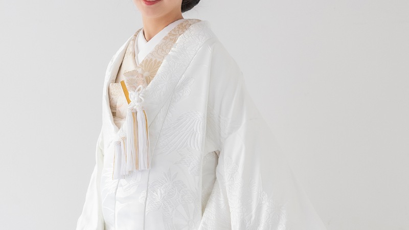 新作 白無垢 川島織物「飛鶴花車」TANAN丹庵 京都結婚式 婚礼衣裳 