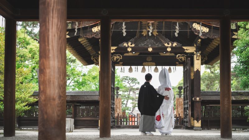 豊国神社　ロケーション撮影　白無垢　LST/TANAN丹庵