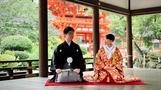 上賀茂神社ご結婚式　色打掛　TANAN丹庵