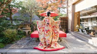 色打掛まりに扇面  Wedding kimono TANAN丹庵　