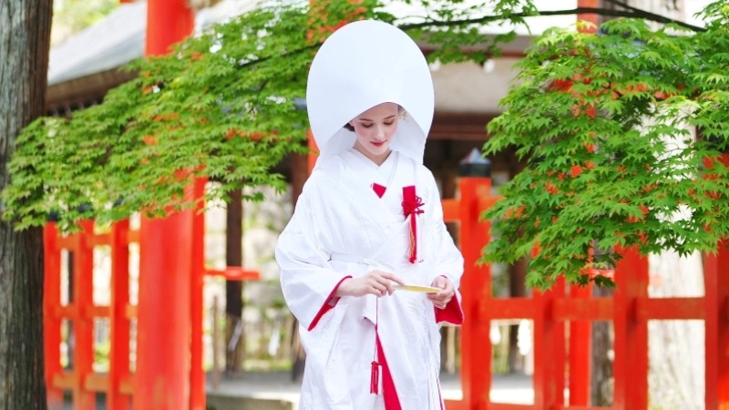 白無垢 立ち梅に鶴 Wedding kimono TANAN丹庵