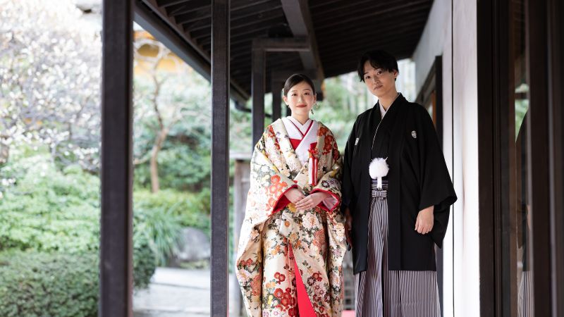 八芳園　ご結婚式　色打掛　TANAN丹庵
